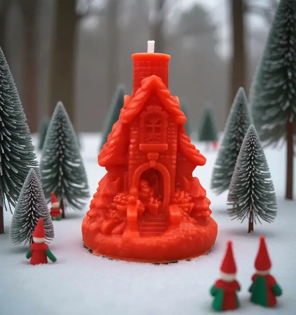 Casetta natalizia con Babbo Natale